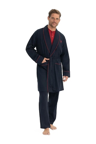 U.s Polo Assn. 12040 Erkek Çeyizlik 5'li Sabahlıklı Pijama Takım-lacivert Lacivert