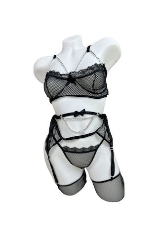 Siyah Jartiyer Takım - 60-1001