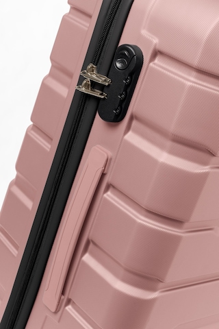 Unisex 4 Tekerli Kilitli Orta Boy Valiz Bavul Gülkurusu