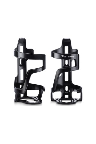 Qingmipy Bisiklet Su Flaske Tutucusu - Dağ Ve Yol Bisikletleri İçin Güvenli Montajlı, Dayanıklı Malzeme, Kolay Kurulum - Siyah Siyah