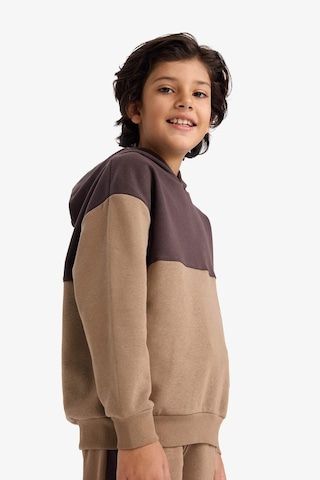 Defacto Erkek Çocuk Oversize Geniş Kalıp Kapüşonlu Baskılı İçi Yumuşak Tüylü Sweatshirt G5541a825cwbn340 Kahve-bn340