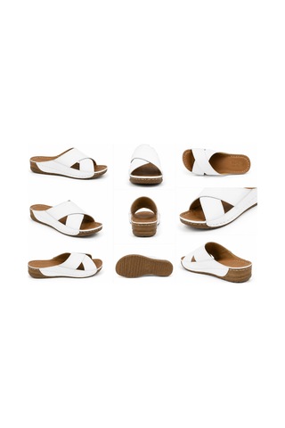 N Napa Shoe Np.312.beyaz Deri Terlik