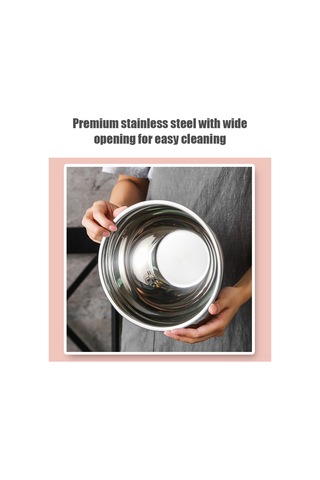 Monyee 20cm Multifonksiyonel Paslanmaz Çelik Kabağı: Kayma Engellli Silikon Tabanlı, Pişirme, Yıkama Ve Salata İçin