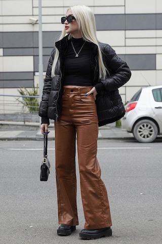 Madmext Mad Girls Bej Deri Pantolon Mg1316-bej Bej