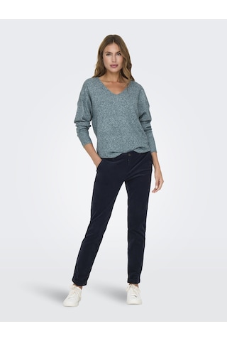Vero Moda Only V Yaka Örme Kadın Kazak 15224360 Yeşil