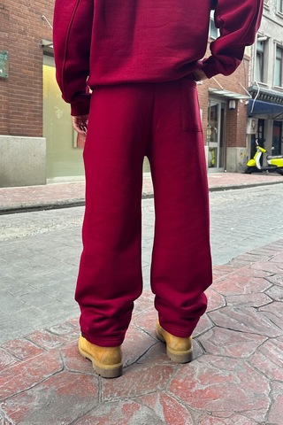 Flaw Basic Ayarlanabilir Paça Eşofman Altı Bordo Bordo