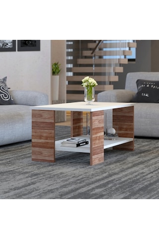 Bicabin Roma Dekoratif Orta Sehpa Garda Beyaz (Coffee Table)