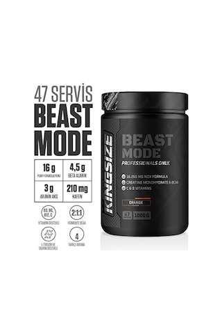 Kingsize Nutrition Beast Mode 1000 Gr - Kırmızı Meyveler Kırmızı Meyve