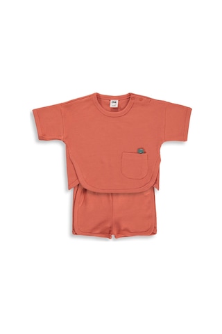 Civil Baby Cepli Basic 6-18 Ay Takım - Turuncu Kiremit