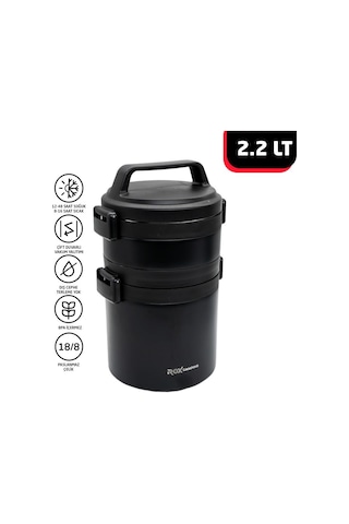 Rox Camping 2200 Yemek Termosu 2.2 Lt Siyah