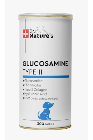 Dr. Nature's Dog Glucosamine Type II Eklem Destekleyici Köpek Besin Takviyesi 300 Tablet