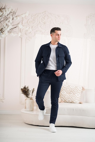 Sir Regular Fit Çıt Çıt Kapamalı Likralı Eşofman Takımı Lacivert