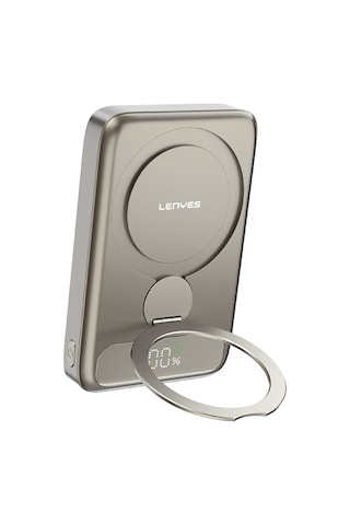 Lenyes Pw1012d Pd 20w Dijital Led Göstergeli Standlı Kablosuz Wireless Powerbank 15w 10000mah Gold Gold