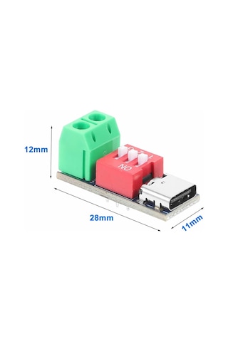 Pd/qc Hızlı Şarj Adaptörü Voltaj Tetikleyici Modül Decoy 9v 12v 15v 20v Yüksek Voltaj Kaynağı Type-c