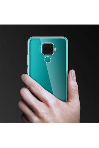Huawei Mate 30 Lite Kılıf Zore Süper Silikon Kapak Renksiz