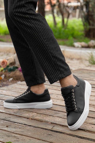 Daxtors D0906 Günlük Ortopedik Erkek Casual Ayakkabı Siyah-beyaz