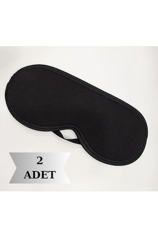 2 Adet Siyah Uyku Göz Bandı Siyah