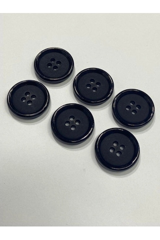 Trençkot Mont Düğmesi Italyan Düğme 20'lı Set Siyah 2,5 Cm M8926