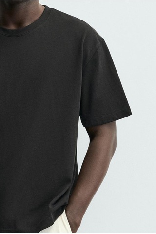 King Brich Oversize Kalıp Basic Tişört Siyah