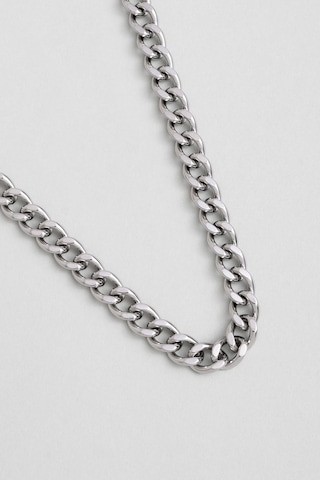 Örgü Model Çelik Erkek Kolye Gri