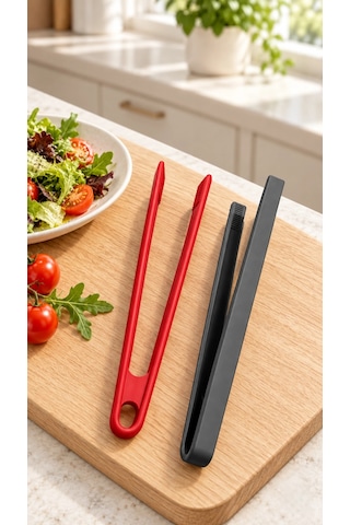 Silikon Mutfak Servis Ve Kızartma Maşası - 29 Cm Büyük Boy 2-adet