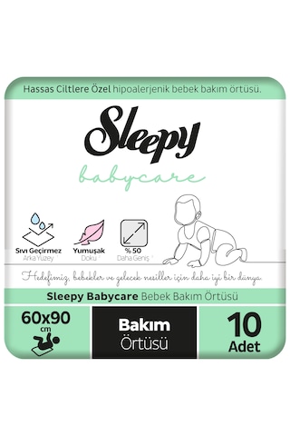 Sleepy Babycare Bebek Bakım Örtüsü 60 x 90 CM 10 Adet