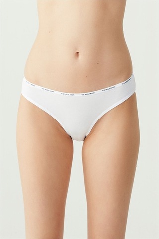 U.S. Polo Assn. U.s Polo Assn. 67001 Kadın 5 Li Düşük Bel Slip-siyah&ten&beyaz&somon&kırmızı mix color
