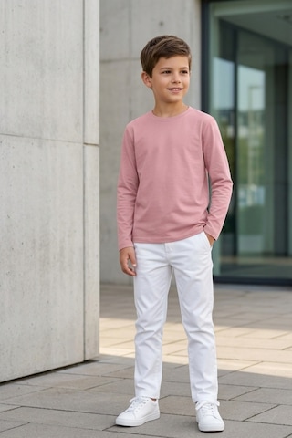 Kiagu Erkek Çocuk Uzun Kollu Basic Düz Tişört %100 Pamuk Bisiklet Yaka T-shirt 2-13 Yaş Çok Renkli