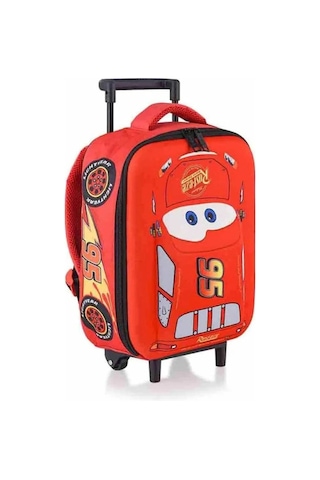 Ottonya Cars Çekçekli Anaokulu Çantası , Çift Gözlü Kalemlik - Hotwheels Aluminyum Matara Kirmizi