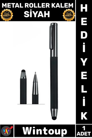 Kalem Lüks Ofis Hediye Tasarım Ergonomik Gövde Kaliteli Mürekkep İmza Metal Roller Kalem Siyah Çok Renkli
