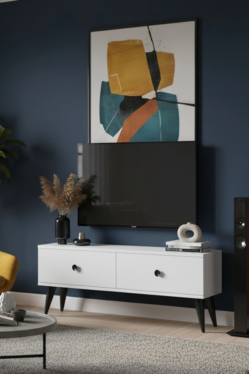 Tsa1202b - Mona Tv Stand Beyaz 120cm Beyaz