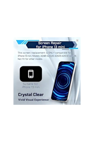 Apple iPhone Uyumlu 13 Mini A Kalite Ön Lcd Ekran Dokunmatik Sıvı Bandı Kırılmaz Tamir Seti Set