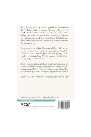 Gezinti ve Diğer Öyküler - Robert Walser - Can Yayınları