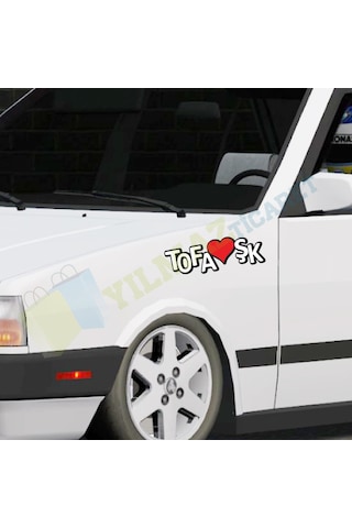 Tofaş Tofaşk Oto Sticker Araba Yapıştırma Etiket Kaliteli Folyo