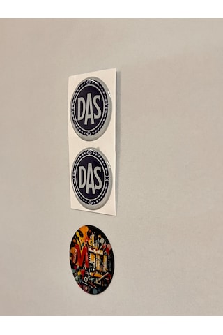 Das Damla Sticker Etiket Kabartmalı 3d Silikon Direk Arması Das Dayanıklı Epoksi 2adet 3,5x3,5cm Çok Renkli