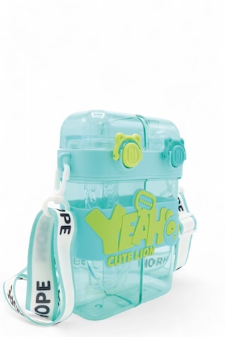 Dekorasyaa Yeah Çift Bölmeli Suluk - Mavi Renkli Boyun Askılı Çift İçimli - Bpa İçermez Mavi