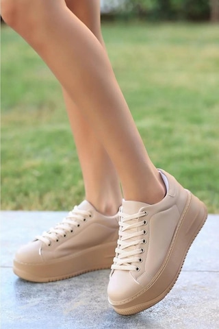 Papuç Sepeti 2596 Kadın Yüksek Topuk Günlük Sneaker Ayakkabı 001