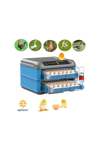 Tam Otomatik 128 Yumurta Kapasiteli Kuluçka Makinesi - Civciv Kaz Hindi Ördek Yetiştiriciliği Wifi Kamera Hediyeli