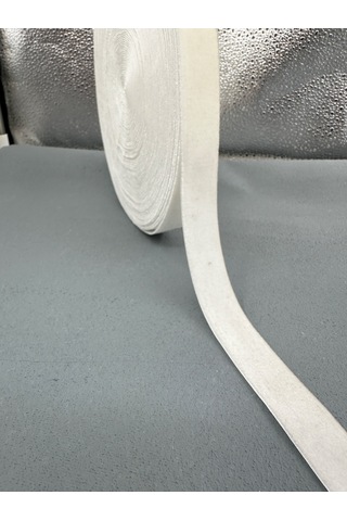 2 Cm Düz Kadife-5 Metre-beyaz