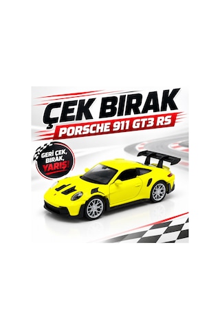 43835 Çek Bırak Porsche 911 Gt3 Rs Sarı
