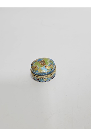 Antika Cloisonne Minyatür Kutu 4,4x2,5cm 073
