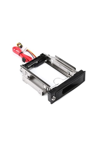 3.5 'ila 5.25 Sabit Sürücü Sıcak Takas Koyu Paslanmaz İç Montaj Braket Adaptörü 3.5 İnç Sata Hdd Çerçeve Kilit Ve Led Siyah Plastik Alüminyum