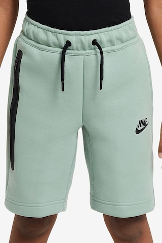 Nike Sportswear Tech Fleece Unisex Kid's Short Blue Çocuk Fermuar Cepli Şort Yeşil Yeşil
