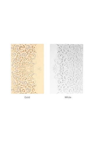 Mufunye 20 Adet/takım Düğün Davetiye Kartı Kapağı İnci Kağıt Lazer Kesim Kuş Desenli Davetiye Kartları Düğün Yıldönümü Malzemeleri--beyaz