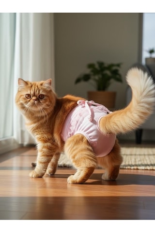 Rosie Pink Kedi İç Çamaşırı Regl Külot Don
