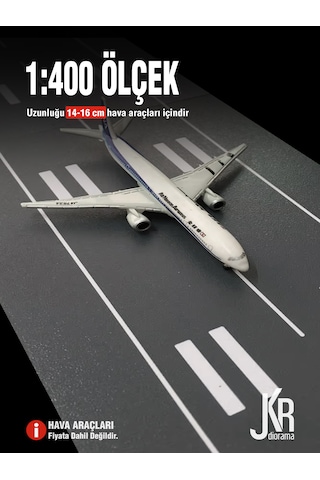 1/400 Ölçekli Hava Araçları İçin Uçak Pisti Havaalanı, Pist, Yol Düzeni 20x30 Cm - 3 Parça