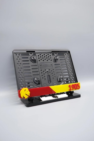 Sarı Kırmızı Taraftar 3d Kabartmalı Pleksi Motor Plakalığı