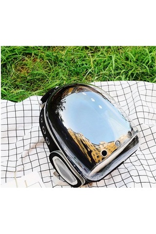 Honeybeeshop 1pc Şeffaf Nefes Alabilir Kedi Sırt Çantası Taşınabilir Panoramik Pet Taşıyıcı Hava Delikli Hafif Pvc Kedi Seyahat Çantası Dış Kullanım İçin