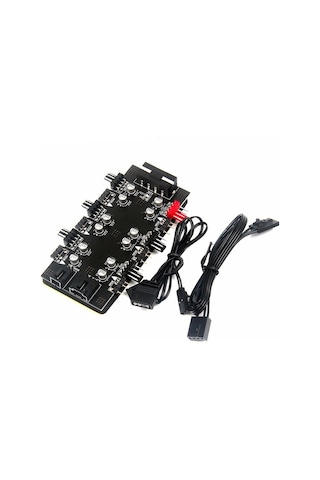 Ebitda Anakart Ide Fan Adaptörü 5v 3-pin Rgb Dönüştürücü, 6 Kanal, 12v 4-pin Hub, Pwm Destek, Rgb Fanlar İçin