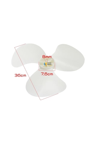 Premier Uyumlu Prv1616 Vantilatör Pervanesi / Yumuşak Plastik - Beyaz